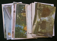 lot 38 vtg postcards UPSTATE New York NYC old linen white border posted unposted picture
