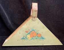Vintage Green Painted Metal Napkin or Letter Holder Almost 9 Inches Wide picture