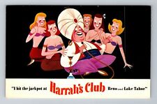 Reno NV-Nevada, Harrah's Club, Humorous, Advertising, Vintage Souvenir Postcard picture