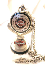 NEW Franklin Mint Harley Davidson Heritage Softail Pocket Watch Set Needs Bat. picture