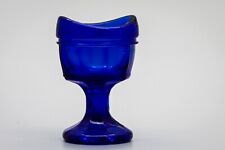 Vintage Cobalt Blue Glass Eye Cup Eye Wash Optical 8 Paneled Design 2 3/8