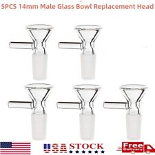 5pc 14MM Male Glass Bowl For Water Pipe Hookah Bong Replacement Head US Shipping picture