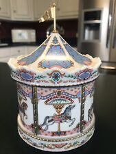 Lenox Princeton Gallery Vintage Carousel Merry Go Round Lidded  Music Box 1992 picture