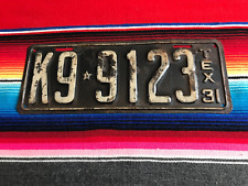 1931 TEXAS Passenger LICENSE  PLATE K99123 picture