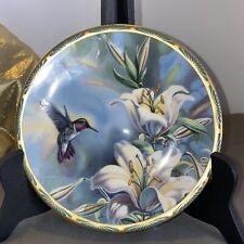 Pickard Ruby Throated Hummingbird  Lilies Plate Limited Edition # 2408 7” picture