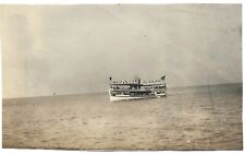 Vintage Old 1920s Photo of an Excursion Boat Tourist Ferry on Lake Michigan IL. picture