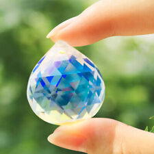 5PC AB Aurora Faceted Prism Ball Crystal Hanging Feng Shui Glass Suncatcher DIY picture