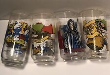 Four Vintage McDonald's And  Burger King Commemorative Glasses Smurfs, Star Wars picture