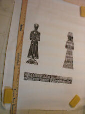  Vintage Tombstone Brass Rubbing Medieval Lord & Lady Grave England 30