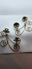 Vintage Pair Home Interiors Brass Wall Candle Holder Holds 4 Candles Or Sconces picture