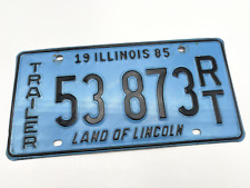 1985 Illinois Auto Car Truck License Trailer Plate 25 819 RT Blue Black picture