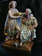 ITEM #91 Jacob Petit Antique Large 19c French Paris Porcelain Statue Arab Couple picture
