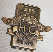 1983 -1998 HARLEY DAVIDSON OWNERS GROUP HOG 15th ANNIVERSARY MEMBER VEST PIN picture