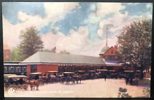 OW Arrival New York Train at Liberty Sullivan Co Catskills Railroad Vtg Postcard picture
