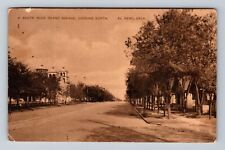 El Reno OK-Oklahoma, South Rock Island Avenue, Antique, Vintage c1911 Postcard picture