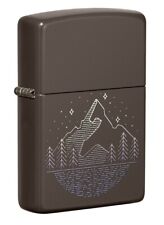 Zippo 49633 Mountain Design Brown Windproof Lighter picture