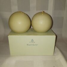 Partylite Retired Pear Pleasure Ball Candles Q36913 picture