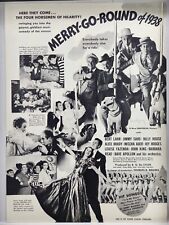 1938 Merry Go Round Four Horsemen Movie Vtg Print Ad Poster Man Cave Art Deco picture