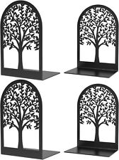 4 Pack 2 Pairs Book Ends Bookends Tree Book Ends for Shelves Modern Book Ends picture