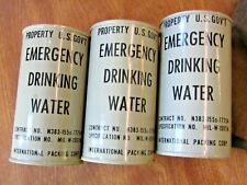 U.S. MILITARY LIFE BOAT / RAFT RATION WATER, UNOPENED CAN VINTAGE SURVIVAL WW2 picture