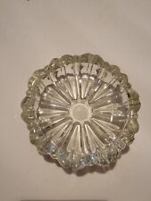 Vintage Cut Glass Crystal Ashtray Dish 1950s  picture