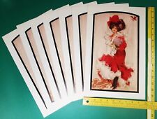 ANHEUSER-BUSCH Victorian BUDWEISER GIRL 10x15½ (7) Posters Sexy Pinup Beer Party picture