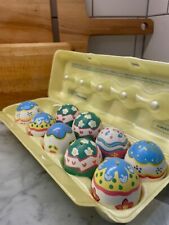 Nine Hand Painted REAL Eggs......Adorable picture