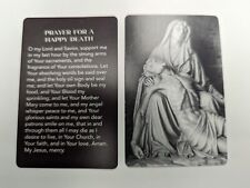 PRAYER FOR A HAPPY DEATH  (Lot of 2 Laminated Catholic Christian prayer cards picture