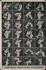 Sign Language Deaf and Dumb Alphabet c1910 Vintage Postcard picture