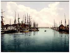 England. Poole. The Harbour. Vintage photochrome by P.Z, photochrome Zurich p picture