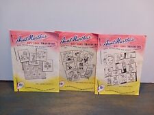 Lot Of 3 Vintage Aunt Martha's Hot Iron Transfers - Animals & Nursery Rhymes  picture