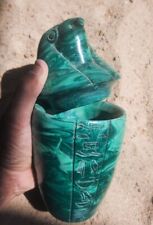 Iarge Egyptian Antique Pharaonic Canopic jars One big piece of Green granite # picture