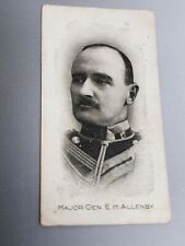 MILITARY: Taddy & Co Cigarette card ADMIRALS & GENERALS #7 Major-Gen E H Allenby picture
