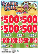 3 Window Pull Tab Tickets Game - State Fair 500 picture