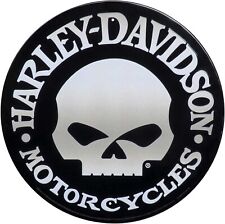 HARLEY DAVIDSON ROUND METAL TIN SIGN MOTORCYCLE GARAGE WALL DECOR  picture