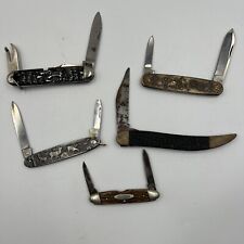 Vintage 5 pocket knives- Slogan, Pocketeze, Kent, Ireland Republic, Utica picture