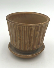 Vintage McCoy Bamboo Pattern Ceramic Pot picture