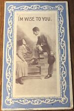 Postcard Postmarked 1912, Embossed Edge Romance Victorian Style, Couple Talking picture