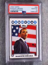 Barack Obama PSA Gem Mint 10  RC 2008 Topps Campaign Democrat ROOKIE card #BO picture