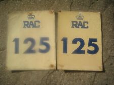 2X PAIR OF GREAT BRITAIN RAC RALLY VINTAGE #125 RALLY PLATES picture