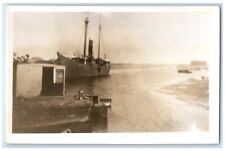 c1940's Light Ship Frying Pan Shoalsl Depot Charleston SC RPPC Photo Postcard picture