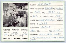 QSL CB Ham Radio Card W7WEY Menan Idaho Vtg Jefferson County ID 1956 Card picture