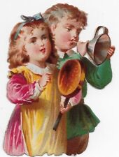 1888 Chromo deCoupis, SWEET CHILD COUPLES No.2, Antique Die-Cut 2-1/4