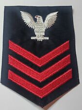 NOS U.S. NAVY PO 1st CLASS White Eagle Three Stripes on Navy Regulation Male picture