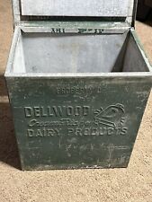 Dellwood Dairy Products Galvanized Insulated Front Porch Metal Milk Box Vintage picture
