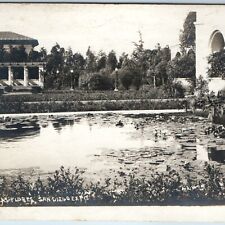 1915 San Diego, CA Expo RPPC Lagunita De Las Flores Real Photo Postcard A99 picture