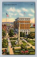 Easton PA-Pennsylvania, Panoramic View Center Square, Vintage Postcard picture