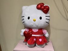 VTG. 2016 GEMMY PLUSH HELLO KITTY/SANRIO HEART DRESS, RED BOW, 21 IN. GREETER picture