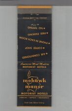 Matchbook Cover Mohawk Manor Motorist Hotels Syracuse, NY picture