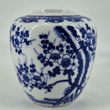Vintage Wales Blue White ceramic small vase decor made in Japan picture